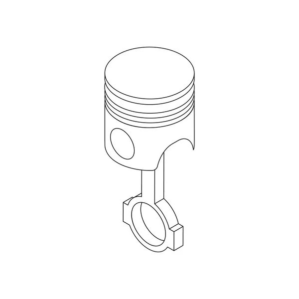 Kolbensymbol, isometrischer 3D-Stil — Stockvektor