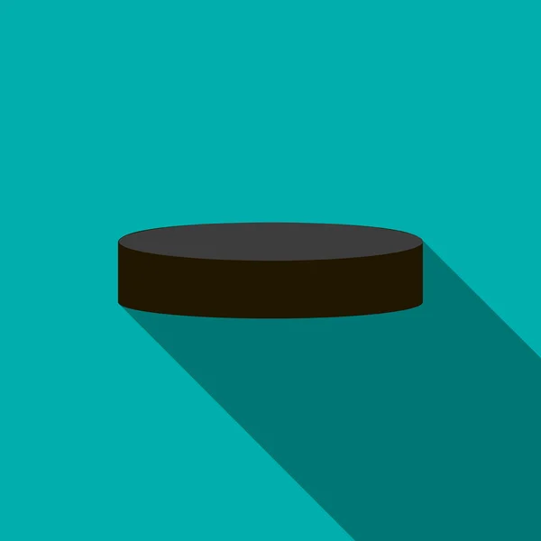 Hokejový puk ikona, ploché styl — Stockový vektor