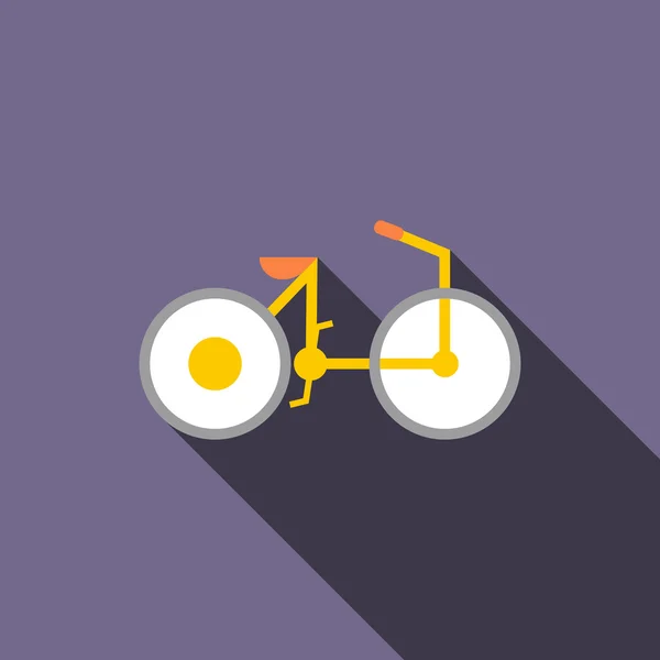 Icono de bicicleta en estilo plano — Vector de stock