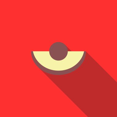 Avokado slice simgesinin, düz stil