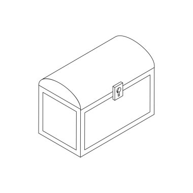 Göğüs, izometrik 3d simgesi