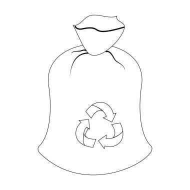 Çevre çanta simgesi, izometrik 3d stili