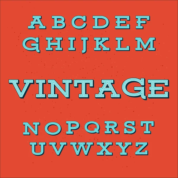 Retro Vintage Style Alphabet fuente — Archivo Imágenes Vectoriales