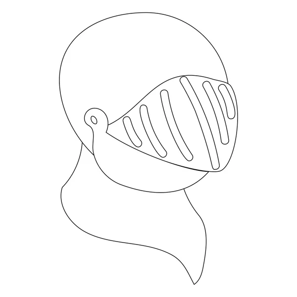 Helm ridder pictogram, isometrische 3d — Stockvector