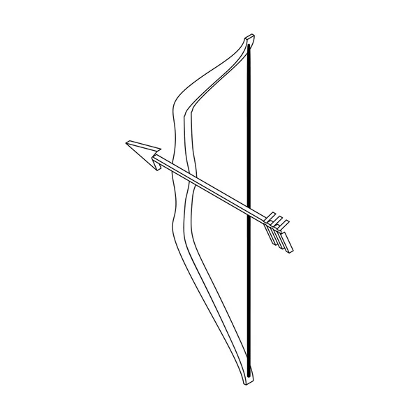 Arco y flecha, ícono isométrico 3d — Vector de stock
