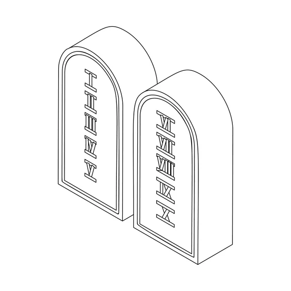 Diez mandamientos, ícono isométrico 3d — Archivo Imágenes Vectoriales