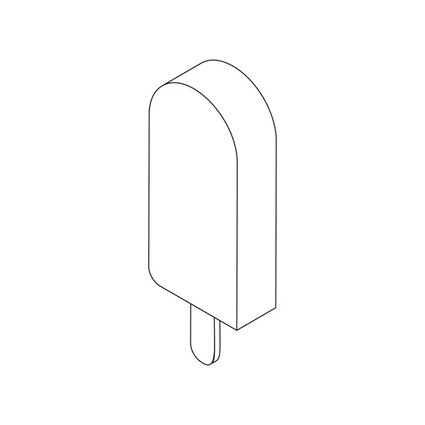 Ice cream icon, isometric 3d — Stock Vector