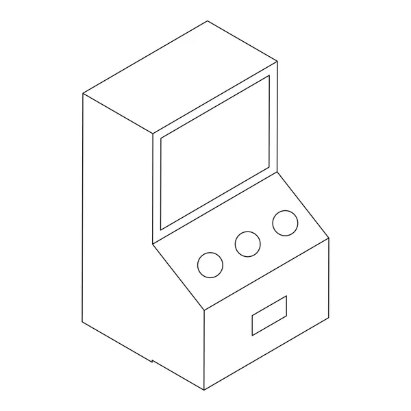 Game machine icon, isometric 3d — Stock Vector