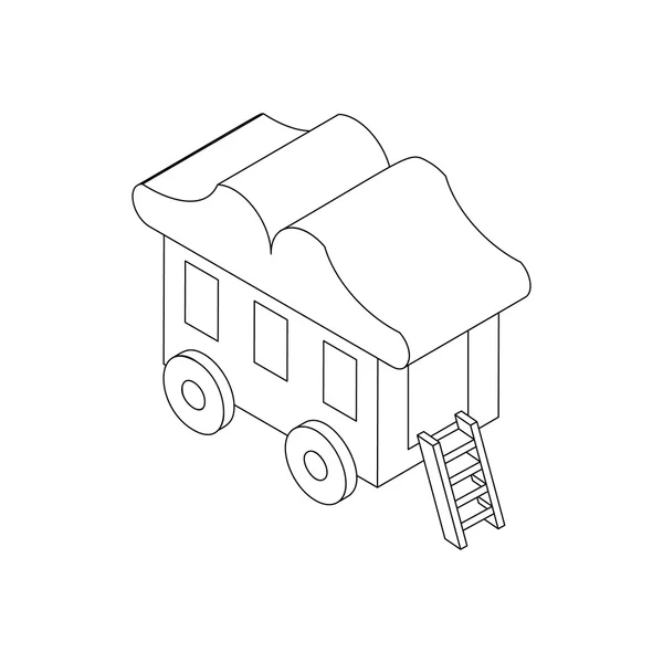 Vagn ikon, isometrisk 3d-stil — Stock vektor