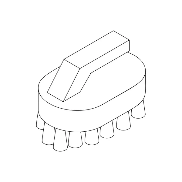 Reinigungsbürstensymbol, isometrischer 3D-Stil — Stockvektor
