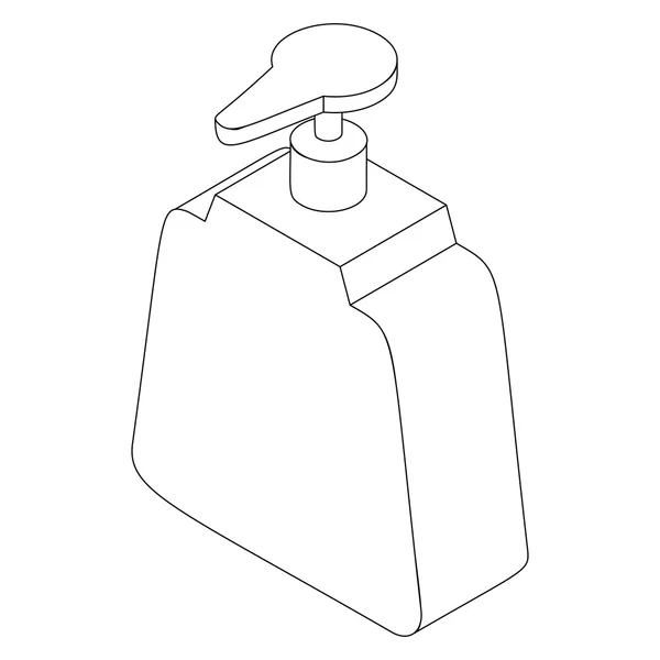 Dávkovače láhev ikona, izometrické 3d styl — Stockový vektor