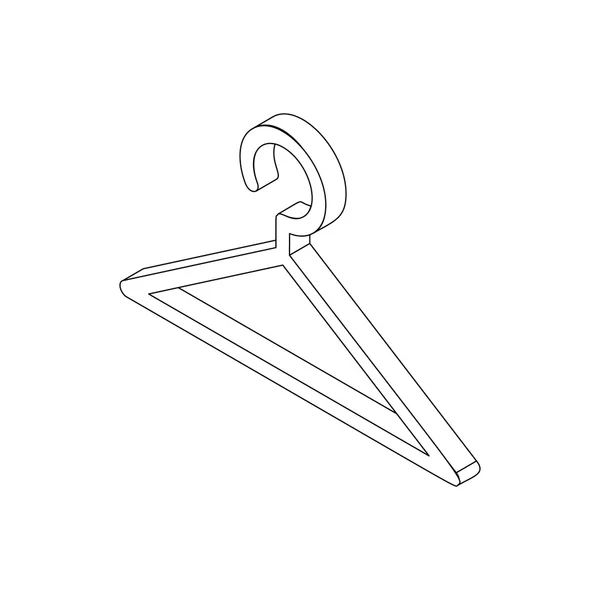 Kleiderbügel-Symbol, isometrischer 3D-Stil — Stockvektor