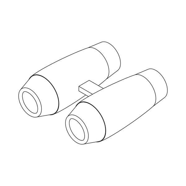 Fernglassymbol, isometrischer 3D-Stil — Stockvektor