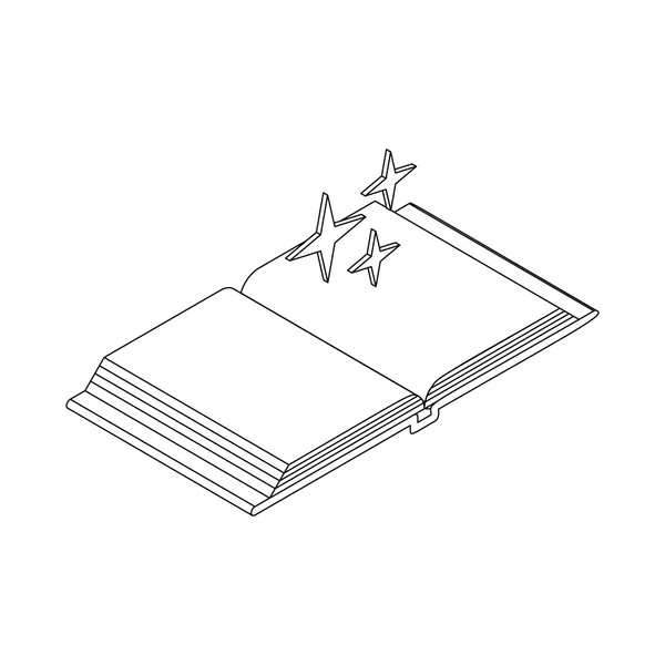 Ícone de livro mágico, estilo 3D isométrico — Vetor de Stock