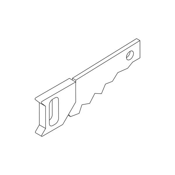 Säge-Symbol im isometrischen 3D-Stil — Stockvektor