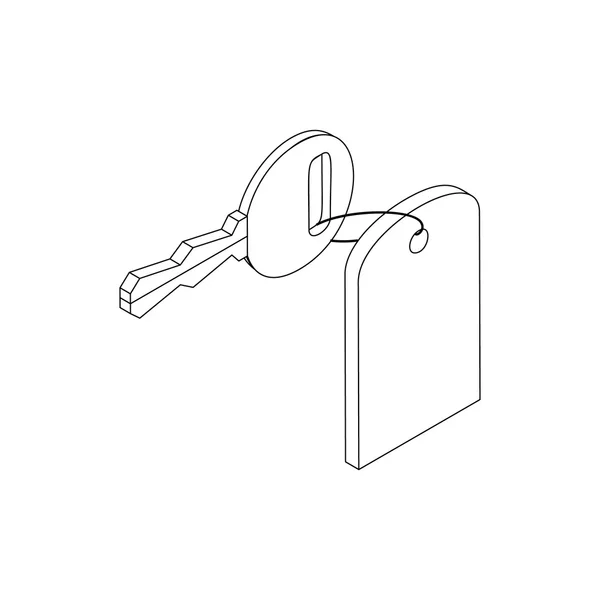 酒店钥匙图标，等距 3d 风格 — 图库矢量图片