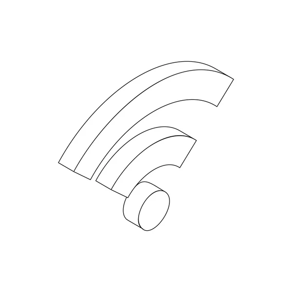 Wifi-Zeichen-Symbol, isometrischer 3D-Stil — Stockvektor
