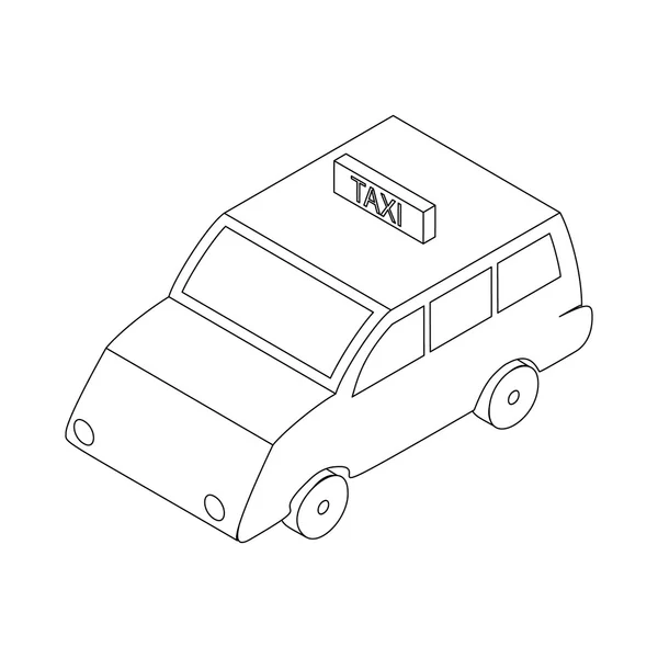 Taxi icono del coche, estilo isométrico 3d — Vector de stock