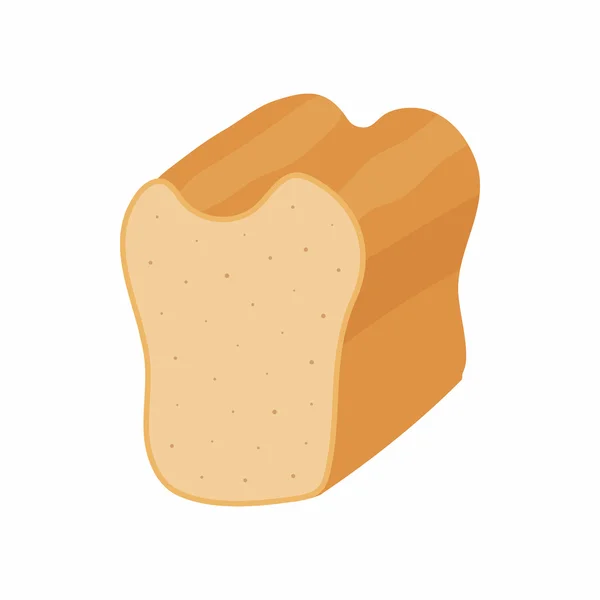 Iwhite 面包图标，卡通风格 — 图库矢量图片