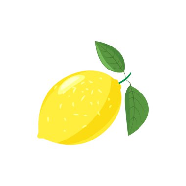 Sarı limon simgesi, karikatür tarzı