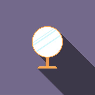 Makyaj aynası kutsal kişilerin resmi, düz stil