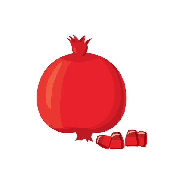 Mogen granatäpple ikon, tecknad stil — Stock vektor
