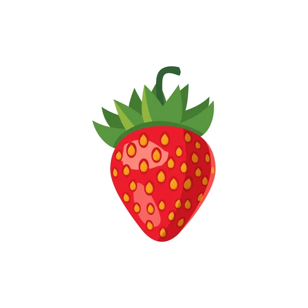 草莓中卡通风格的图标 — 图库矢量图片