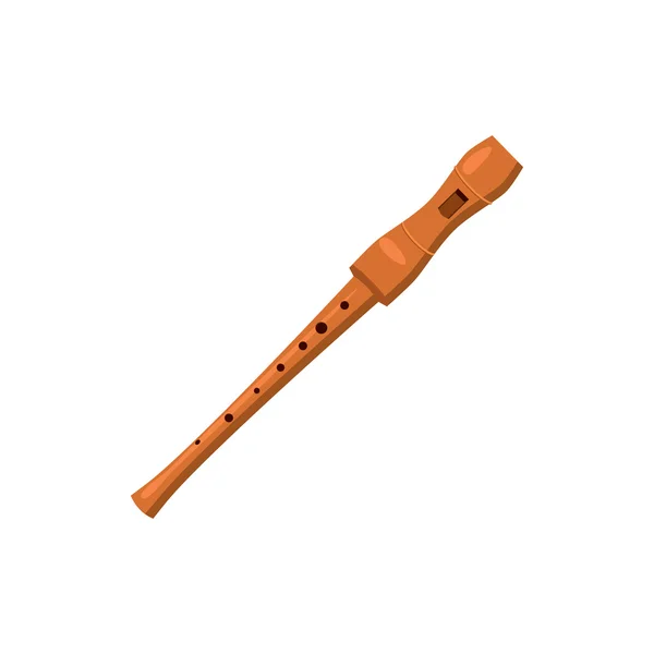 Ícone de flauta de madeira, estilo cartoon —  Vetores de Stock