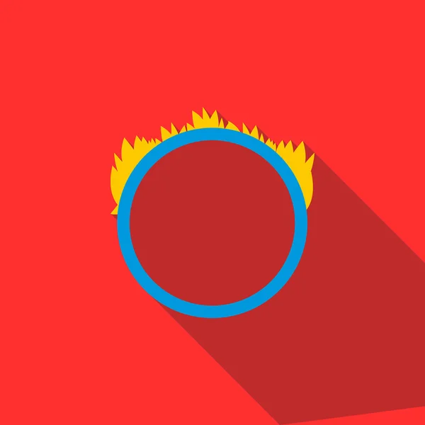 Icono de anillo de fuego, estilo plano — Vector de stock