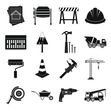 Mimari Icons set, basit tarzı