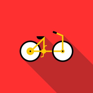 Bisiklet simgesi, düz stil