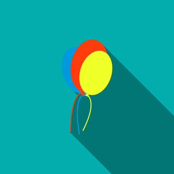 Icône ballons, style plat — Image vectorielle