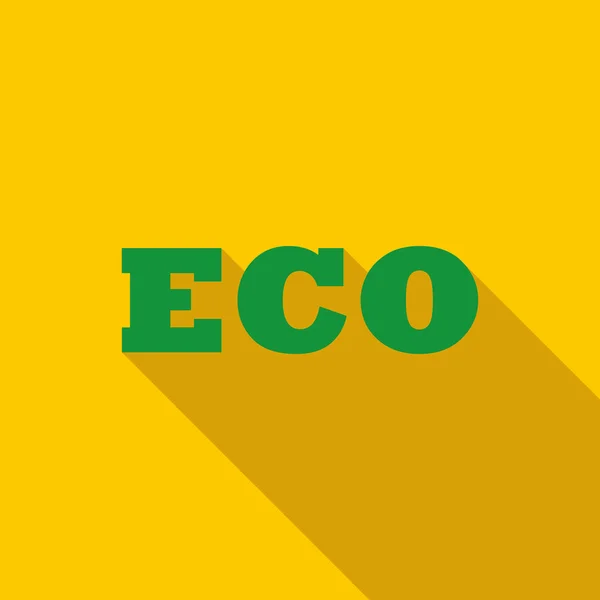 Eco icône, style plat — Image vectorielle