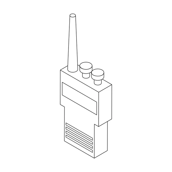 Bärbar handhållen radio ikon, isometrisk 3d-stil — Stock vektor