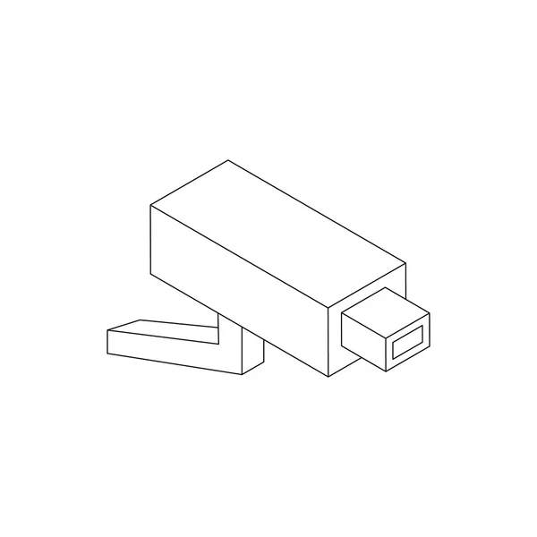 Övervakning kameraikon, isometrisk 3d-stil — Stock vektor