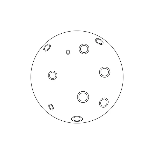 Maan of planeet pictogram, isometrische 3D-stijl — Stockvector