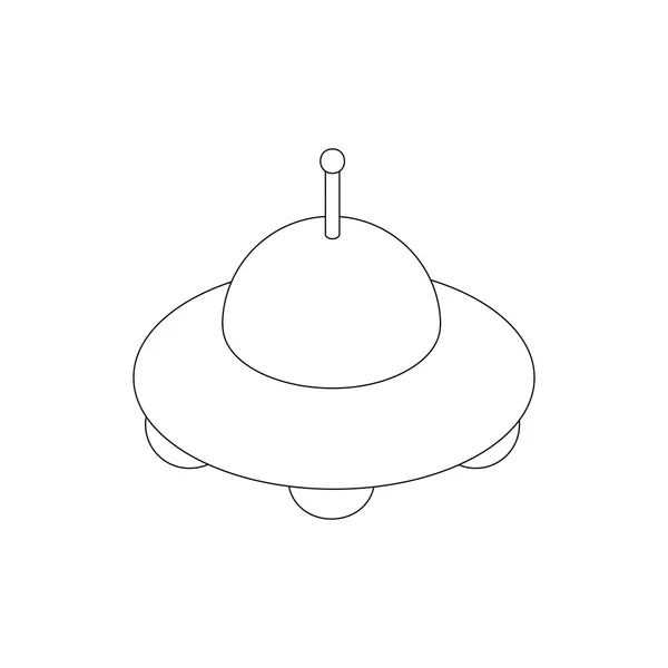 UFO űrhajó ikon, izometrikus 3D-s stílus — Stock Vector