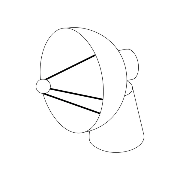 Antenne parabolique icône radar — Image vectorielle