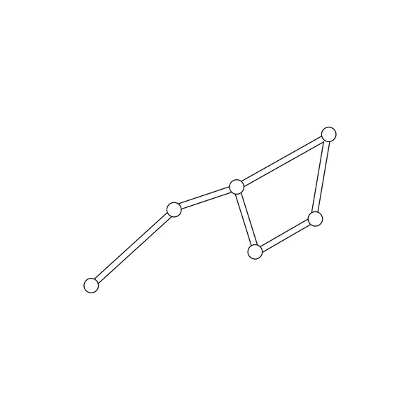 큰곰자리 별자리 아이콘, 등각 투영 3 차원 스타일 — 스톡 벡터