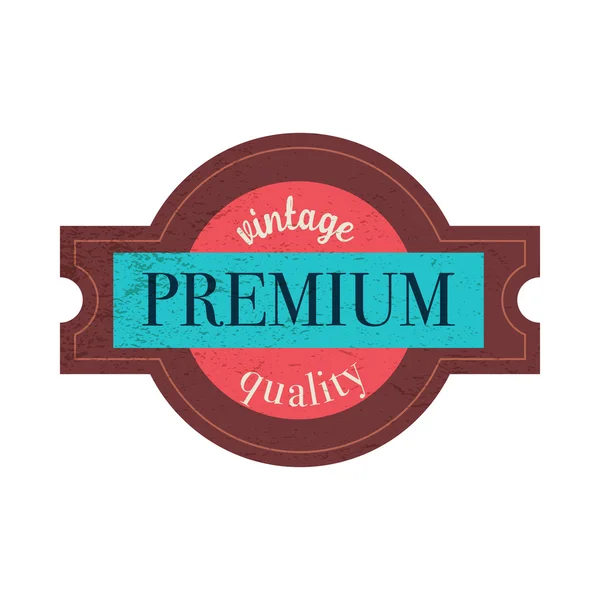 Label de qualité premium dans un style vintage — Image vectorielle