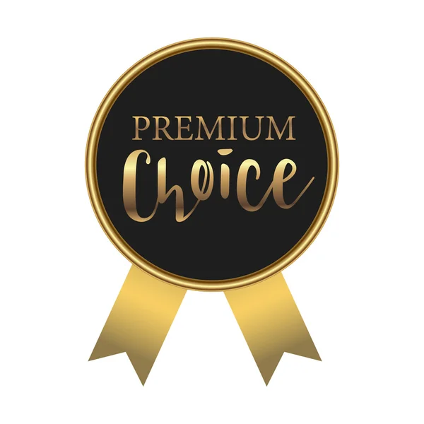 Black premium choice label, simple style — Stock Vector