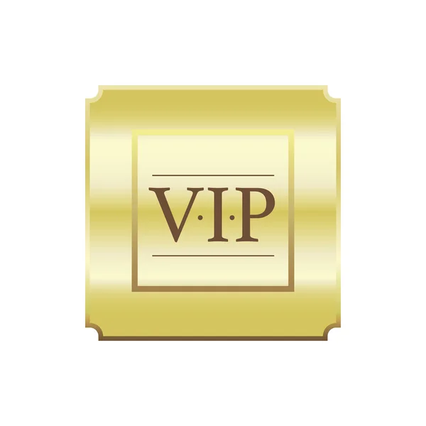 VIP gold label label, simple style — Stock Vector
