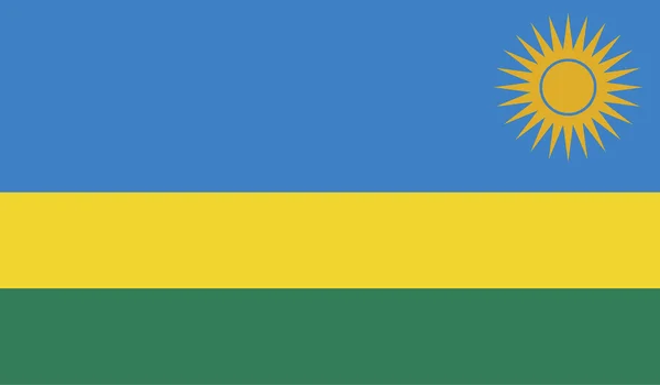 Ruanda Bandera Imagen — Vector de stock