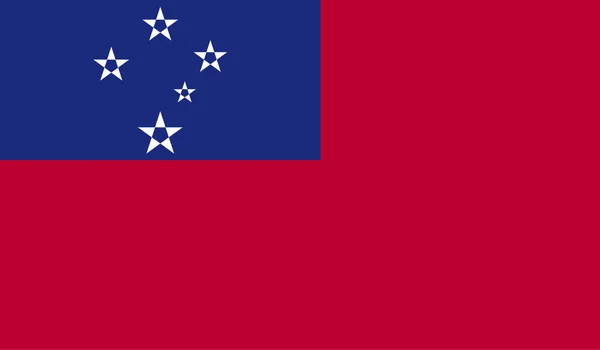 Samoa bayrak resim — Stok Vektör