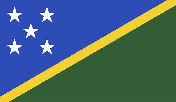 Salomonseilanden vlag afbeelding — Stockvector