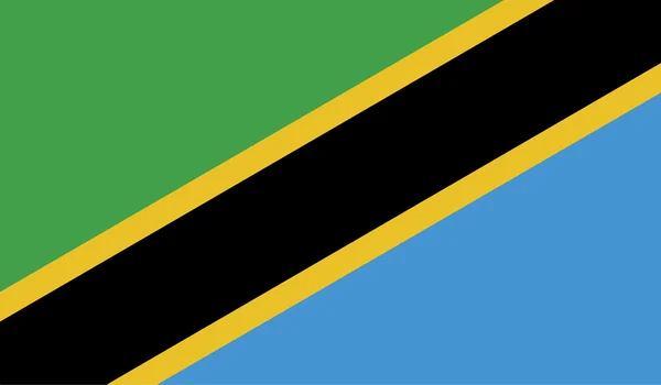 Bandera de Tanzania imagen — Vector de stock