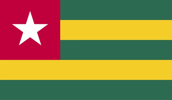 Togo flaggan bild — Stock vektor