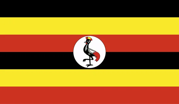 Uganda flaga obrazu — Wektor stockowy