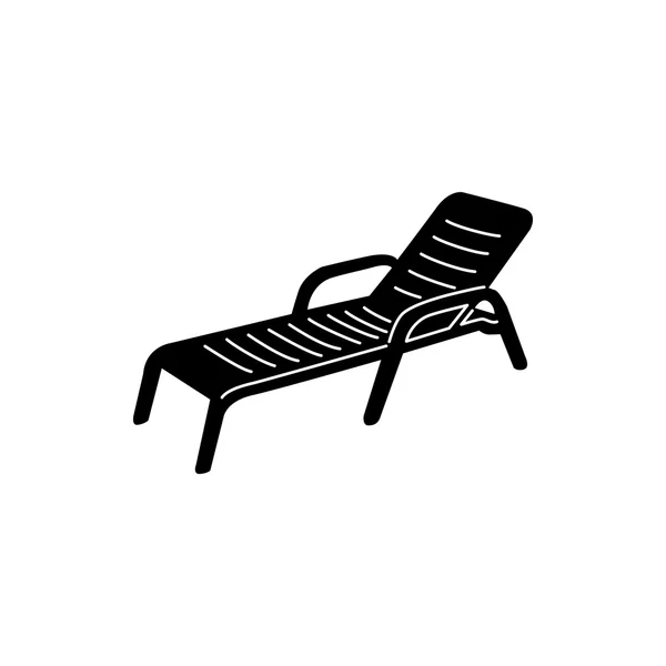 Chaise icon, simple style — Stock Vector