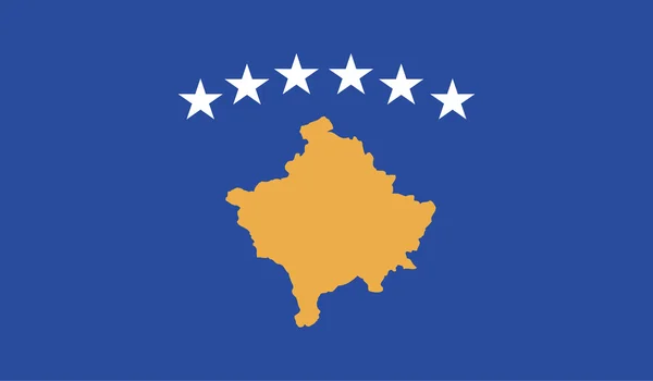 Bandera de Kosovo imagen — Vector de stock